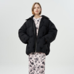 GANNI Nylon Tech Puffer Midi Jacket – Black