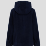 GANNI Boiled Wool Midi Jacket – Navy
