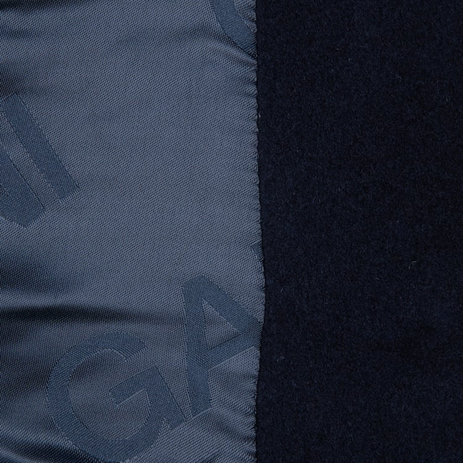 GANNI Boiled Wool Midi Jacket – Navy