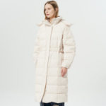 GANNI Tech Seersucker Puffer Coat – Tofu