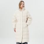 GANNI Tech Seersucker Puffer Coat – Tofu