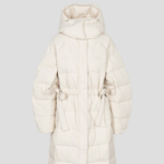 GANNI Tech Seersucker Puffer Coat – Tofu