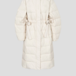GANNI Tech Seersucker Puffer Coat – Tofu