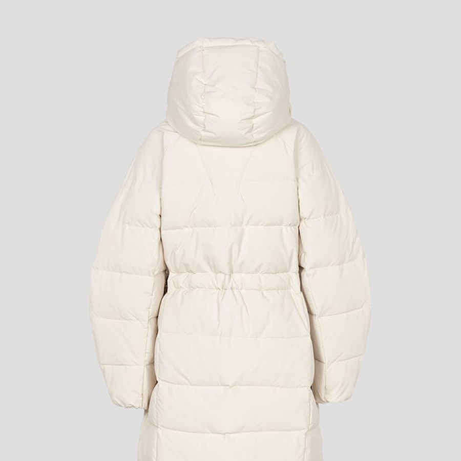 GANNI Tech Seersucker Puffer Coat – Tofu