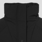 GANNI Tech Seersucker Puffer Coat – Black