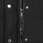 GANNI Tech Seersucker Puffer Coat – Black