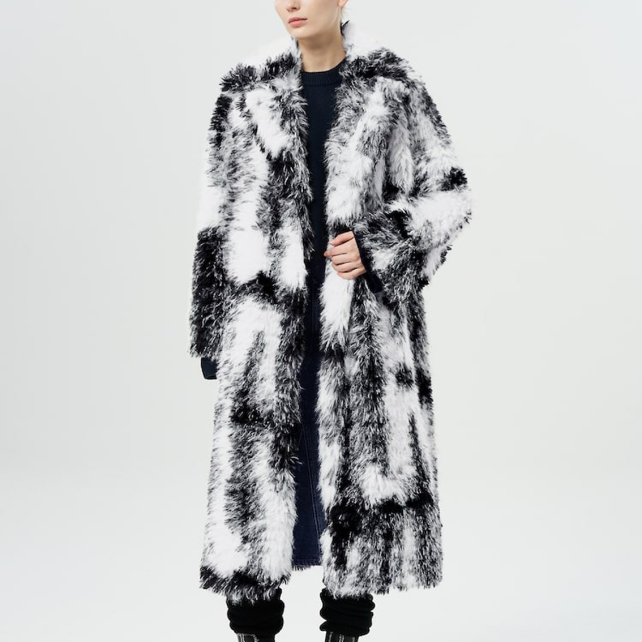GANNI Faux Fur Coat – Black