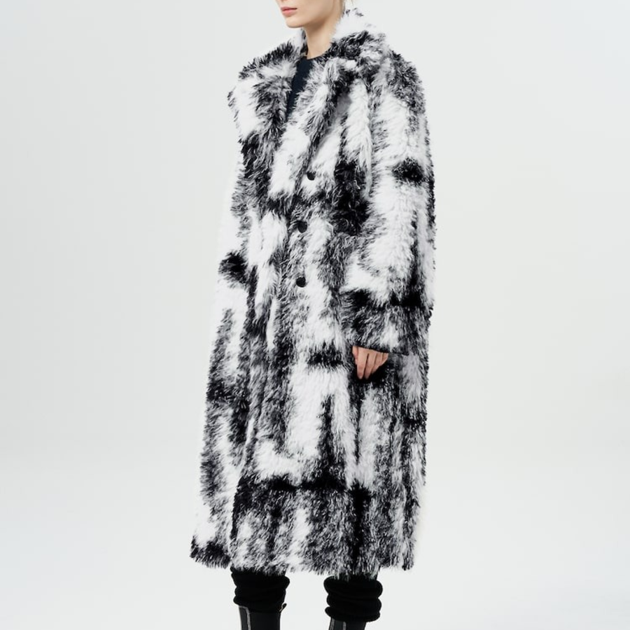GANNI Faux Fur Coat – Black