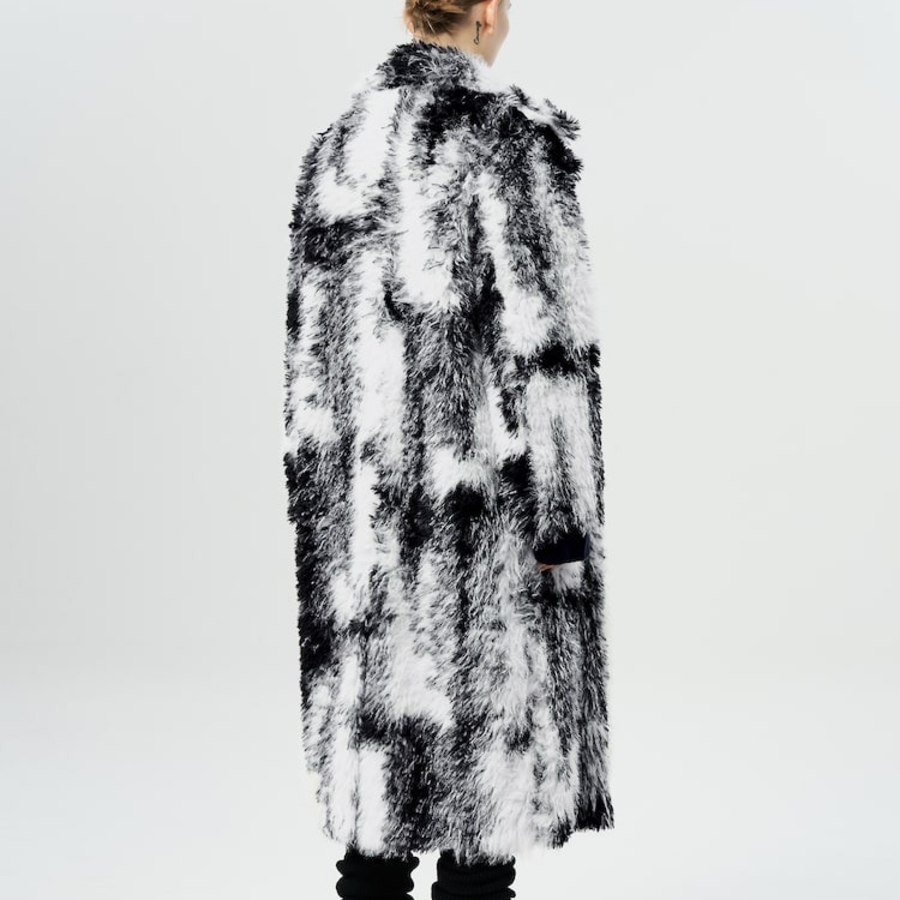 GANNI Faux Fur Coat – Black