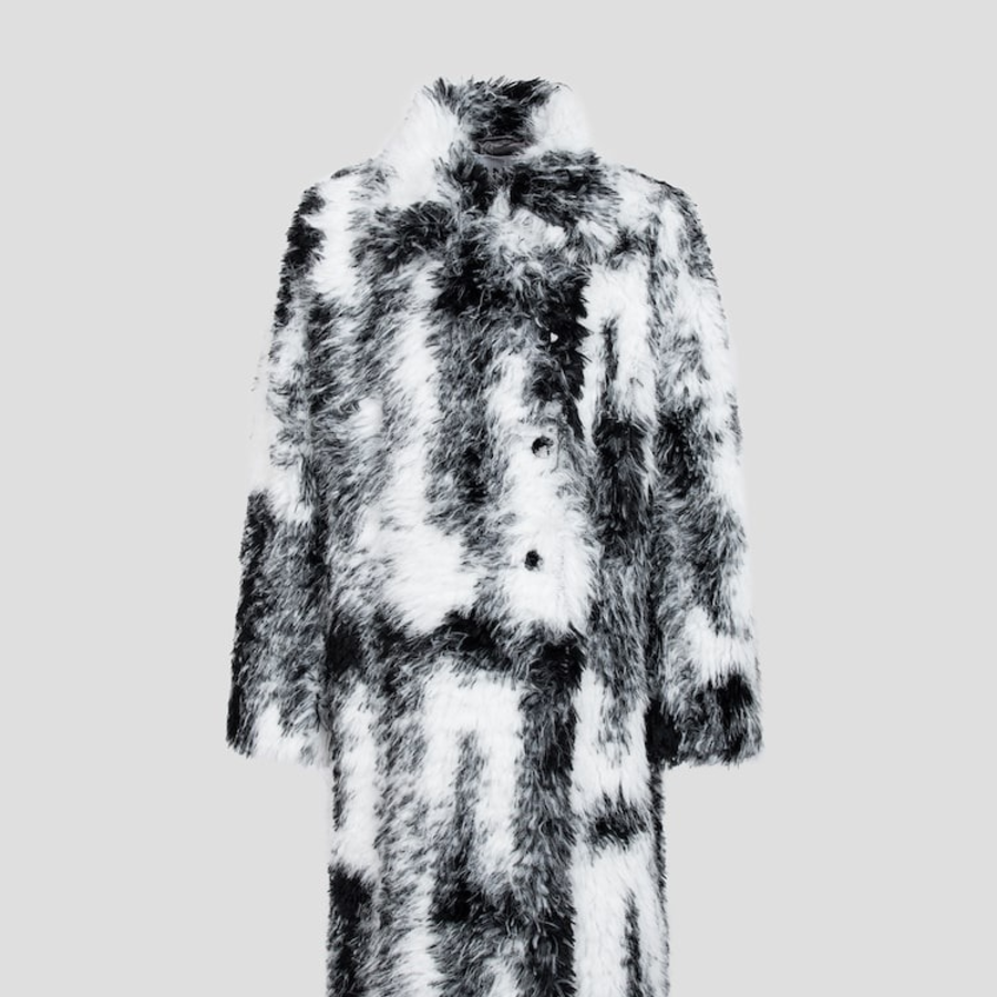 GANNI Faux Fur Coat – Black