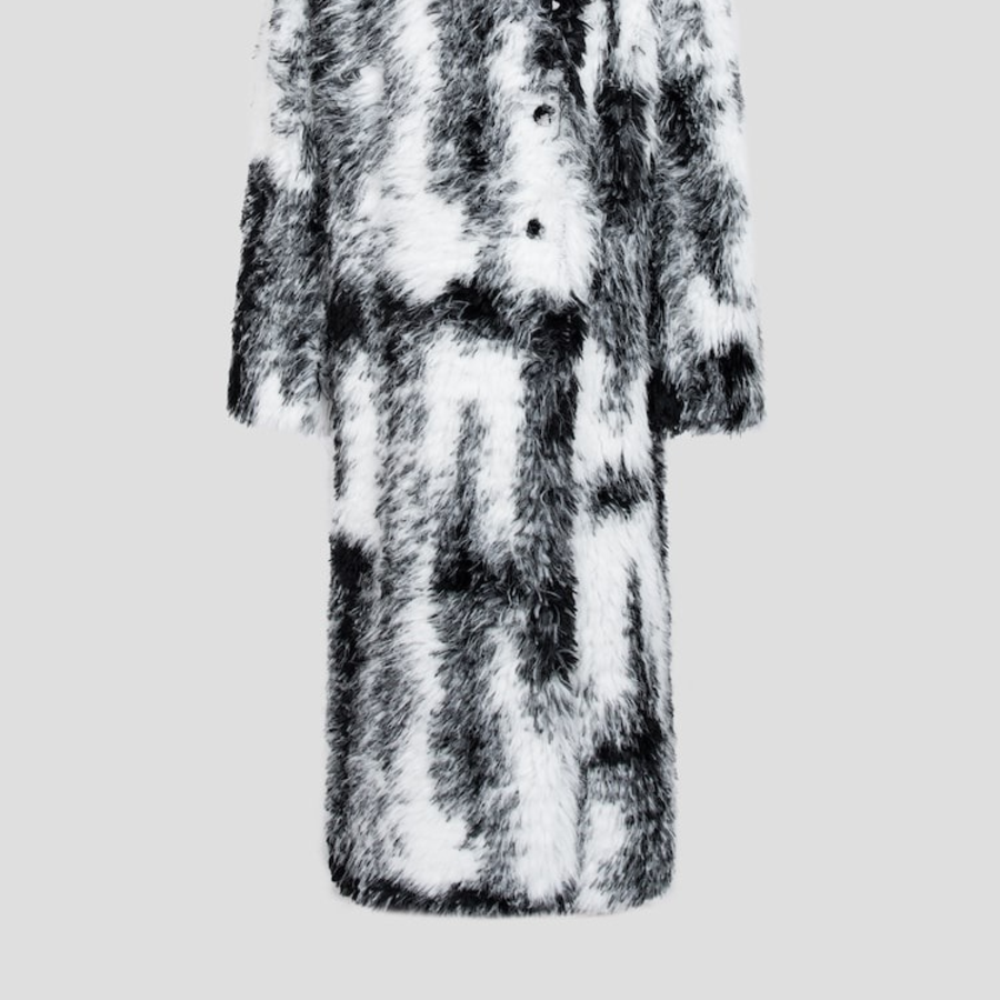 GANNI Faux Fur Coat – Black