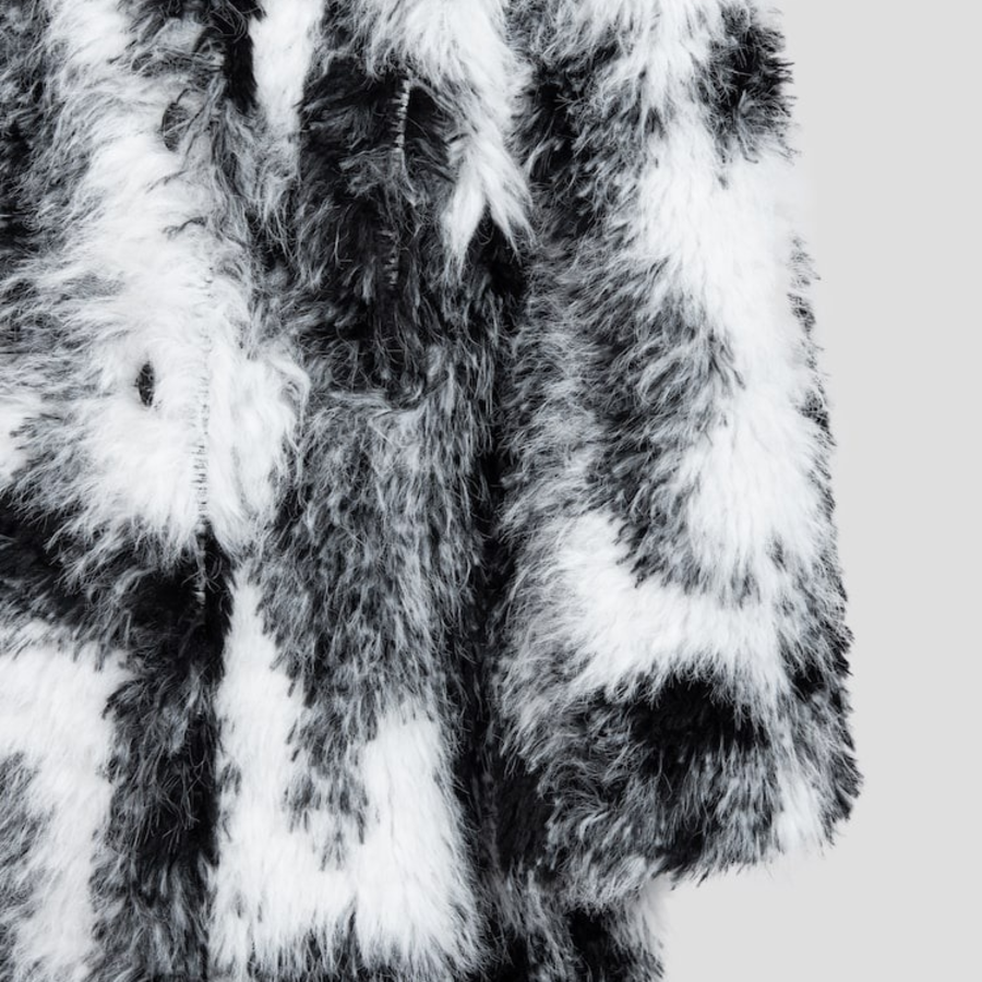 GANNI Faux Fur Coat – Black
