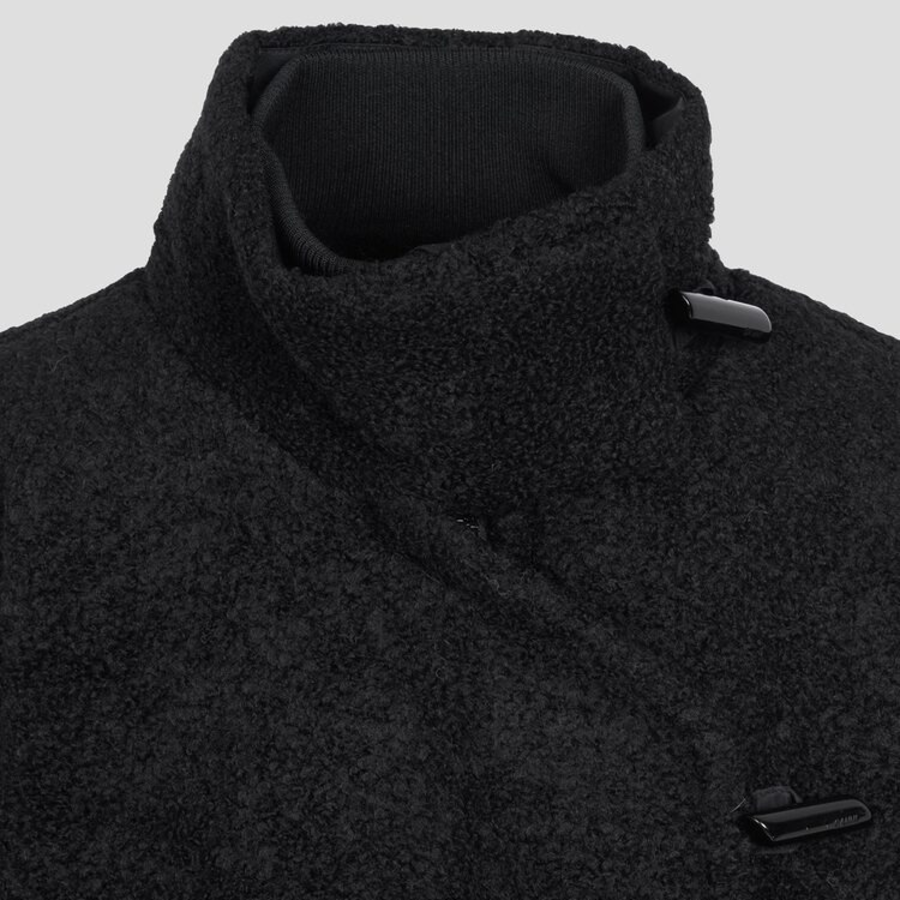 GANNI Drop Shoulder Half Placket Jacket – Black