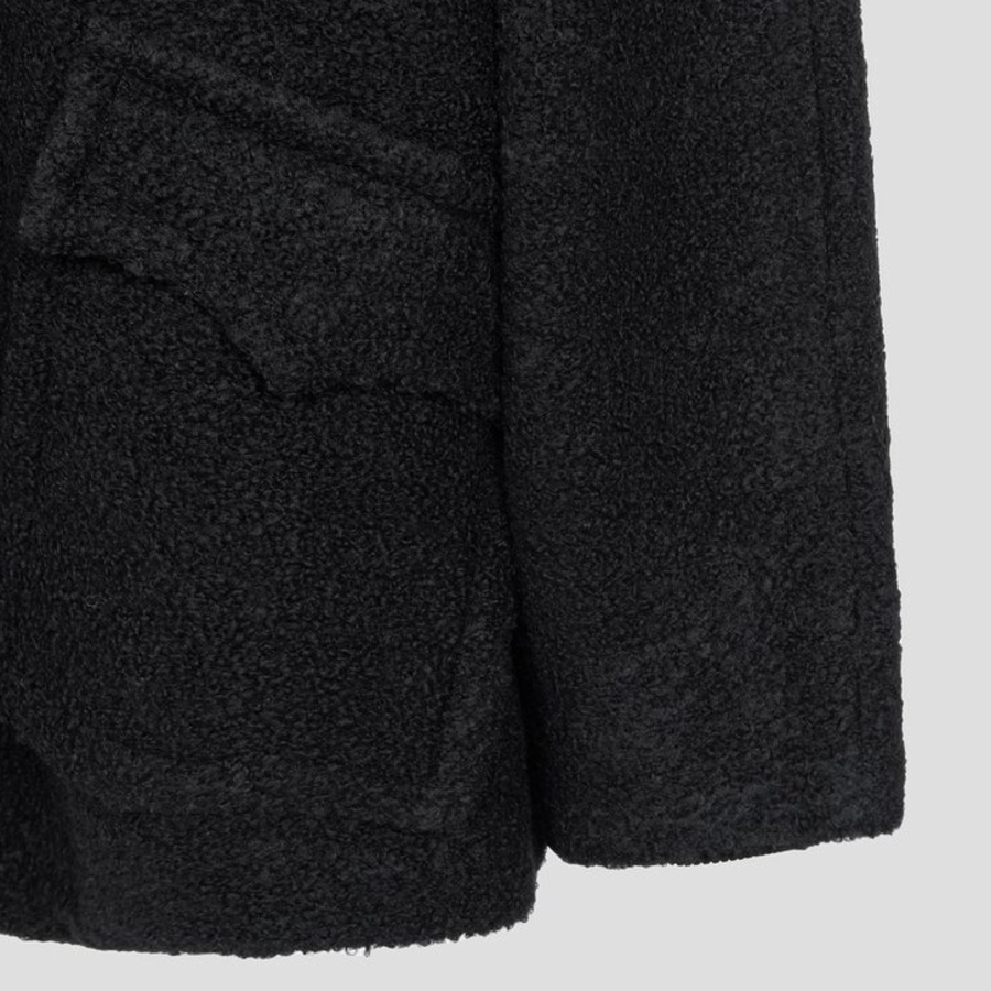 GANNI Drop Shoulder Half Placket Jacket – Black