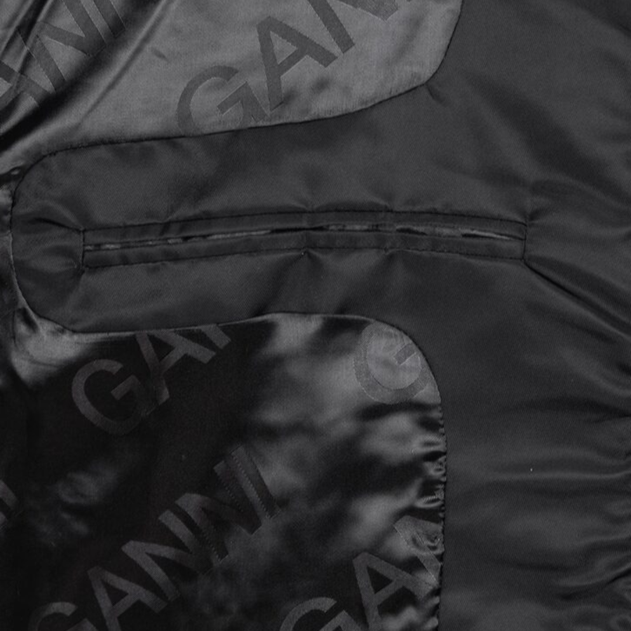 GANNI Drop Shoulder Half Placket Jacket – Black