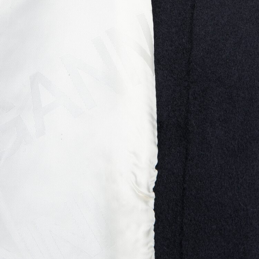 GANNI Herringbone Wool Midi Jacket – Brown