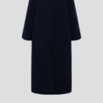 GANNI Boiled Wool Large Collar Coat – Navy