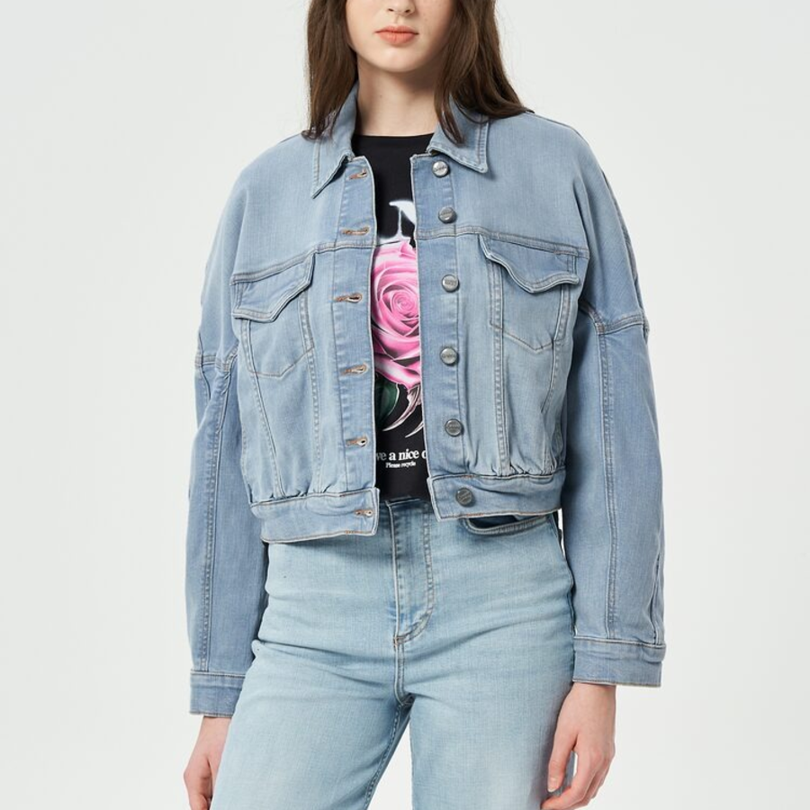 GANNI Tint Denim Bomber Jacket – Tint Wash
