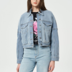GANNI Tint Denim Bomber Jacket – Tint Wash