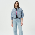 GANNI Tint Denim Bomber Jacket – Tint Wash