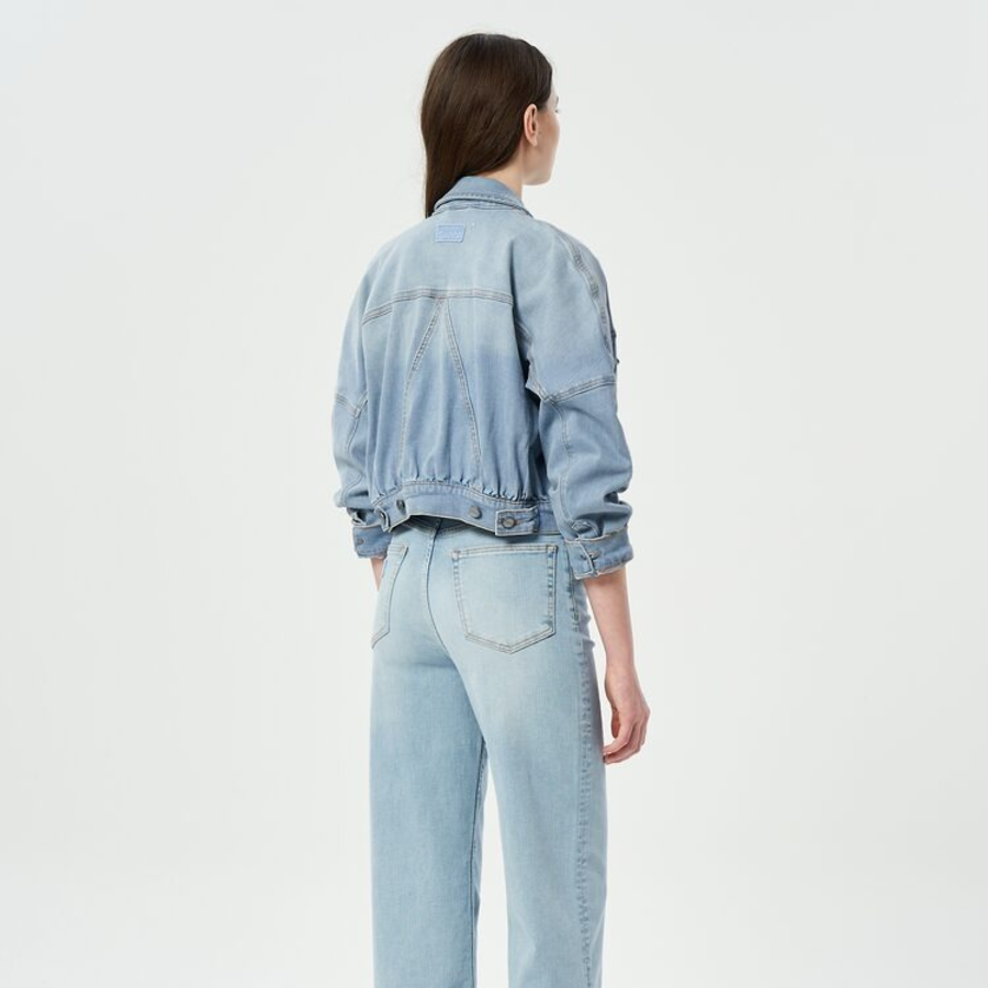 GANNI Tint Denim Bomber Jacket – Tint Wash