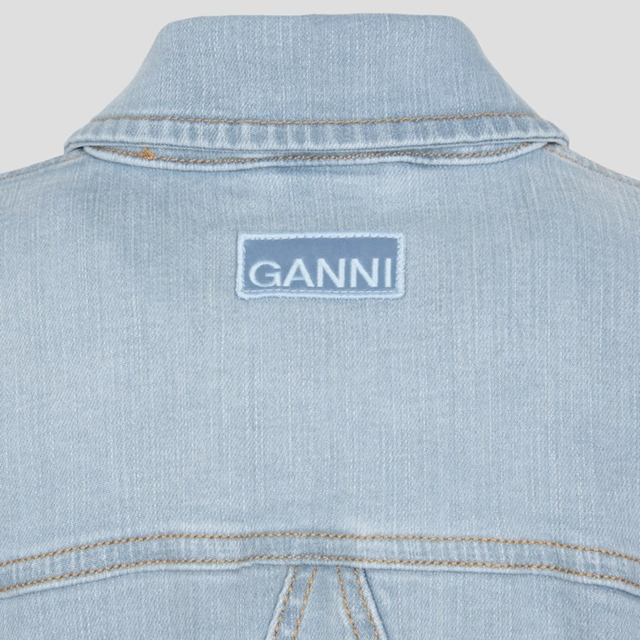 GANNI Tint Denim Bomber Jacket – Tint Wash