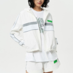 GANNI Stretch Shell Tracksuit Jacket – Ivory