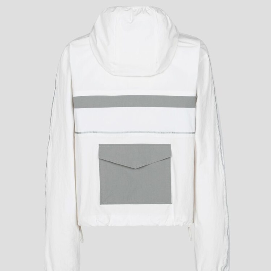 GANNI Stretch Shell Tracksuit Jacket – Ivory