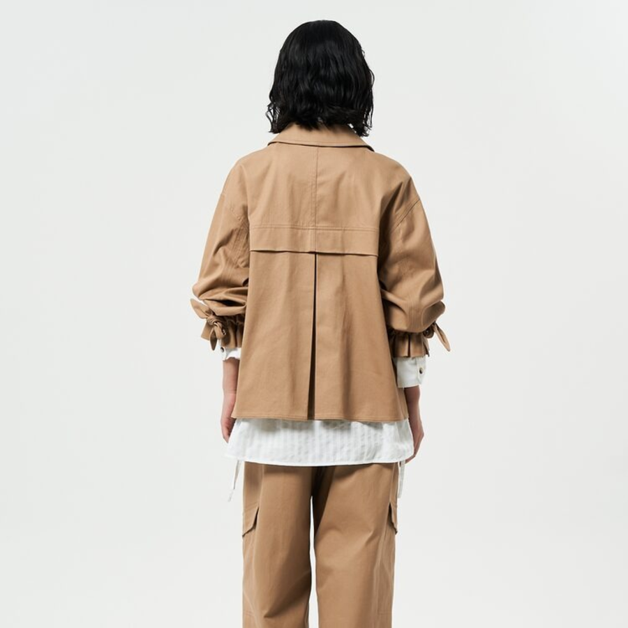 GANNI Herringbone Canvas Jacket – Tigers Eye