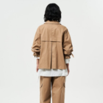 GANNI Herringbone Canvas Jacket – Tigers Eye