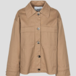 GANNI Herringbone Canvas Jacket – Tigers Eye