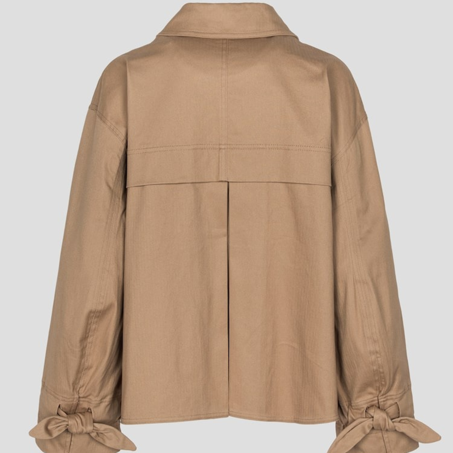 GANNI Herringbone Canvas Jacket – Tigers Eye