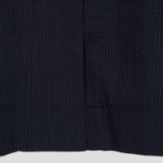 GANNI Seersucker Cotton Long Coat – Sky Captain