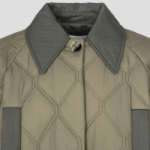 GANNI Quilt Raglan Midi Coat – Kalamata