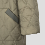 GANNI Quilt Raglan Midi Coat – Kalamata