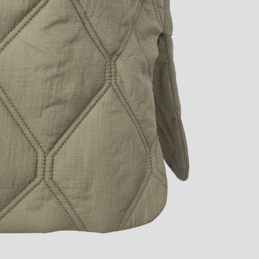 GANNI Quilt Raglan Midi Coat – Kalamata