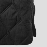 GANNI Quilt Raglan Midi Coat – Black