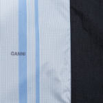 GANNI Quilt Raglan Midi Coat – Black