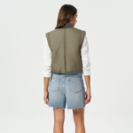 GANNI Quilt Short Vest – Black