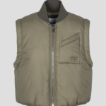 GANNI Quilt Short Vest – Black