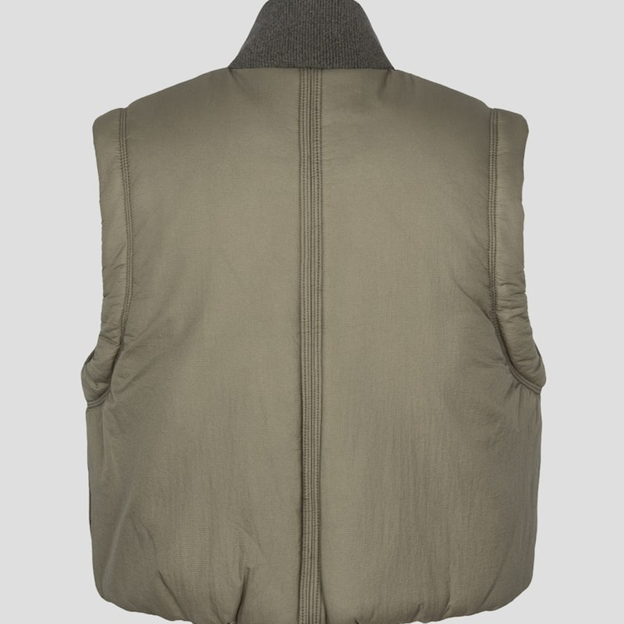 GANNI Quilt Short Vest – Black