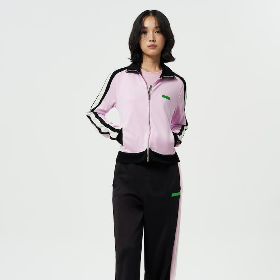 GANNI Sporty Jersey Tracksuit Jacket – Black