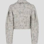 GANNI Summer Tweed Jacket – Sky Blue