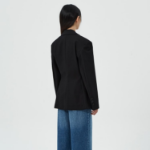 GANNI Heavy Cotton Tailoring Blazer – Black