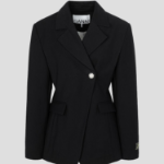 GANNI Heavy Cotton Tailoring Blazer – Black