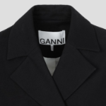 GANNI Heavy Cotton Tailoring Blazer – Black