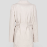 GANNI Cotton Melange Tailoring Blazer – Ivory