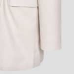 GANNI Cotton Melange Tailoring Blazer – Ivory