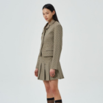 GANNI Flock Check Suiting Blazer – Tigers Eye