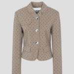 GANNI Flock Check Suiting Blazer – Tigers Eye